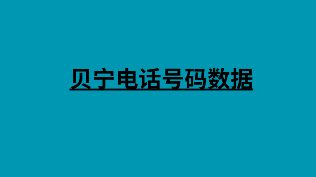 贝宁电话号码数据 